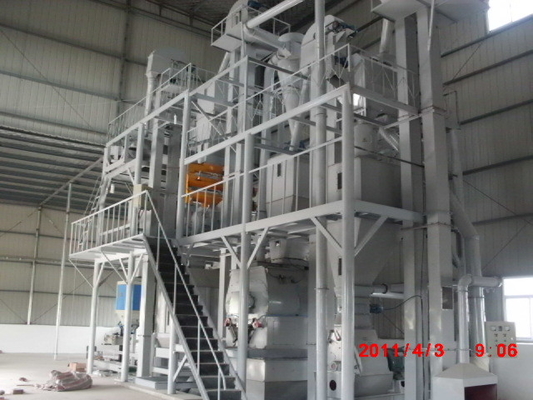 satın al Tavuk Yemi Pelet Üretim Hattı Sığır Biyokütle Pelet Değirmeni Makineleri 10mx4mx9.5m online manufacture