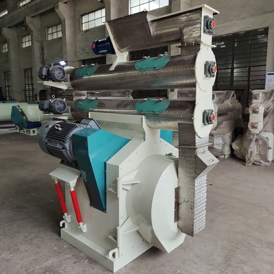 satın al 45kw 8th Ring Die Ahşap Pelet Üretim Hattı Hayvan Yemi Pelet Makinesi online manufacture